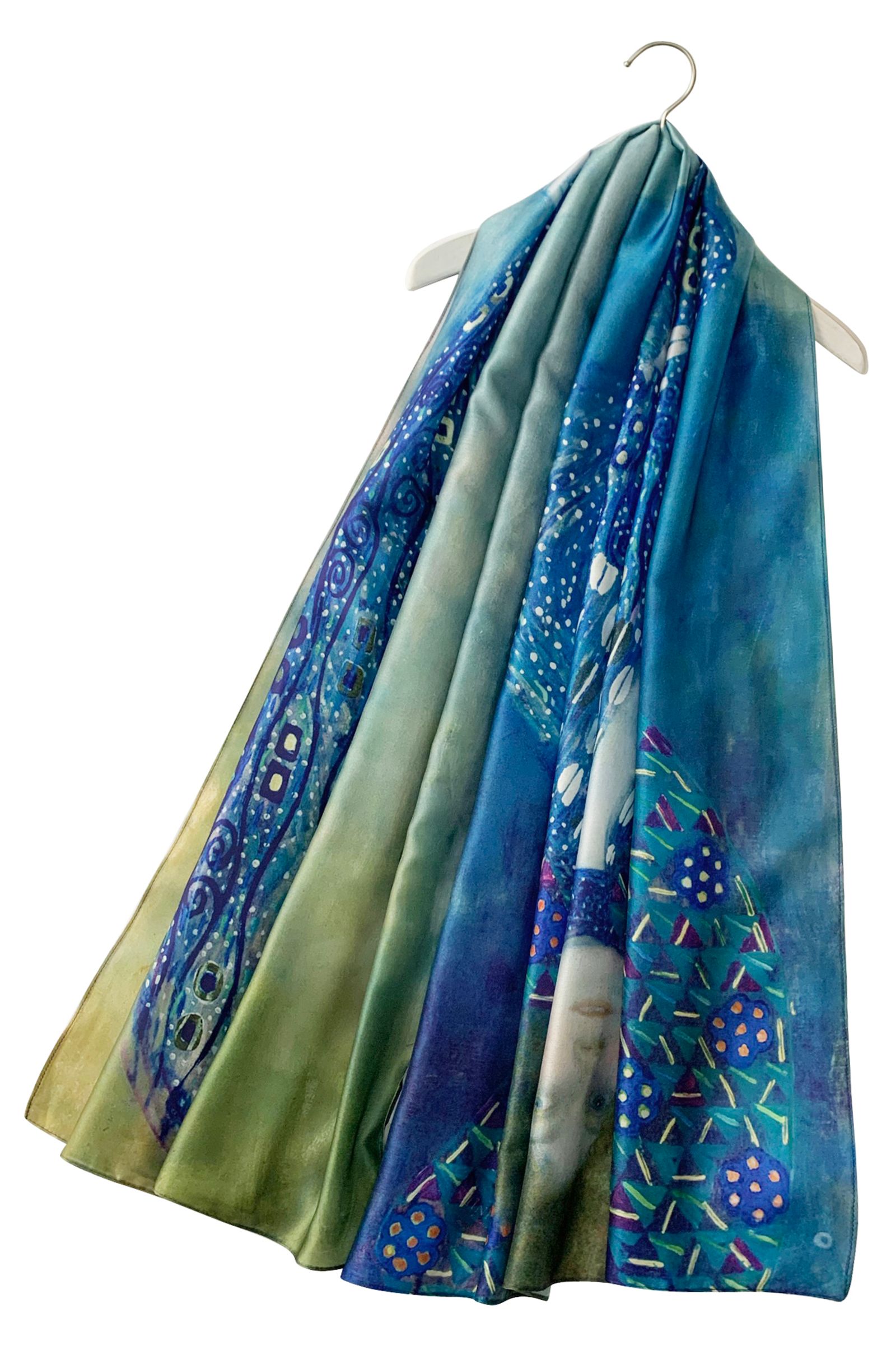 Klimt Expressionism Portrait of Emilie Floge Painting Print Art Silk Scarf 3768